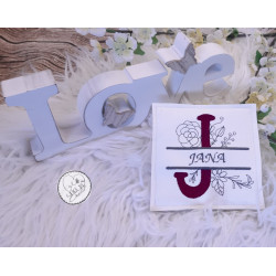 Stickdatei - Doodle Blumen Alphabet Monogram geteilt "S"